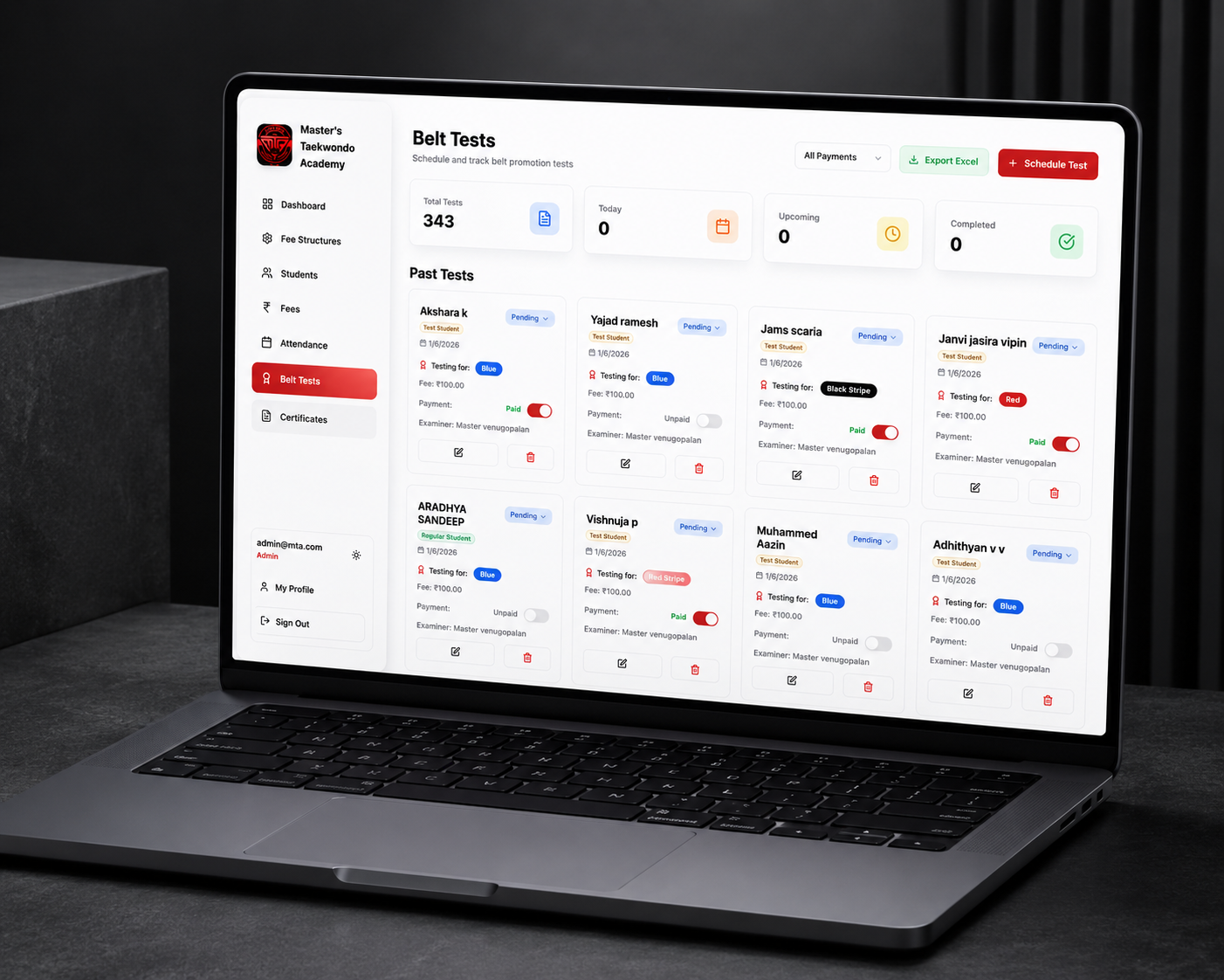 Master Taekwondo CRM
